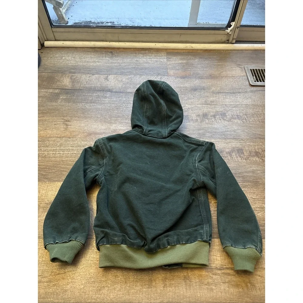 Carhartt Sandstone Jacket Sherpa Lined Youth Small (6/7) YYJ159 SPC SPRUCE Green